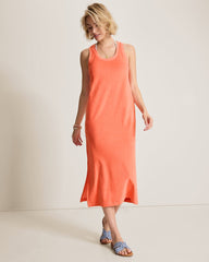 Suncoast Loop Terry Midi Dress - Ember Red