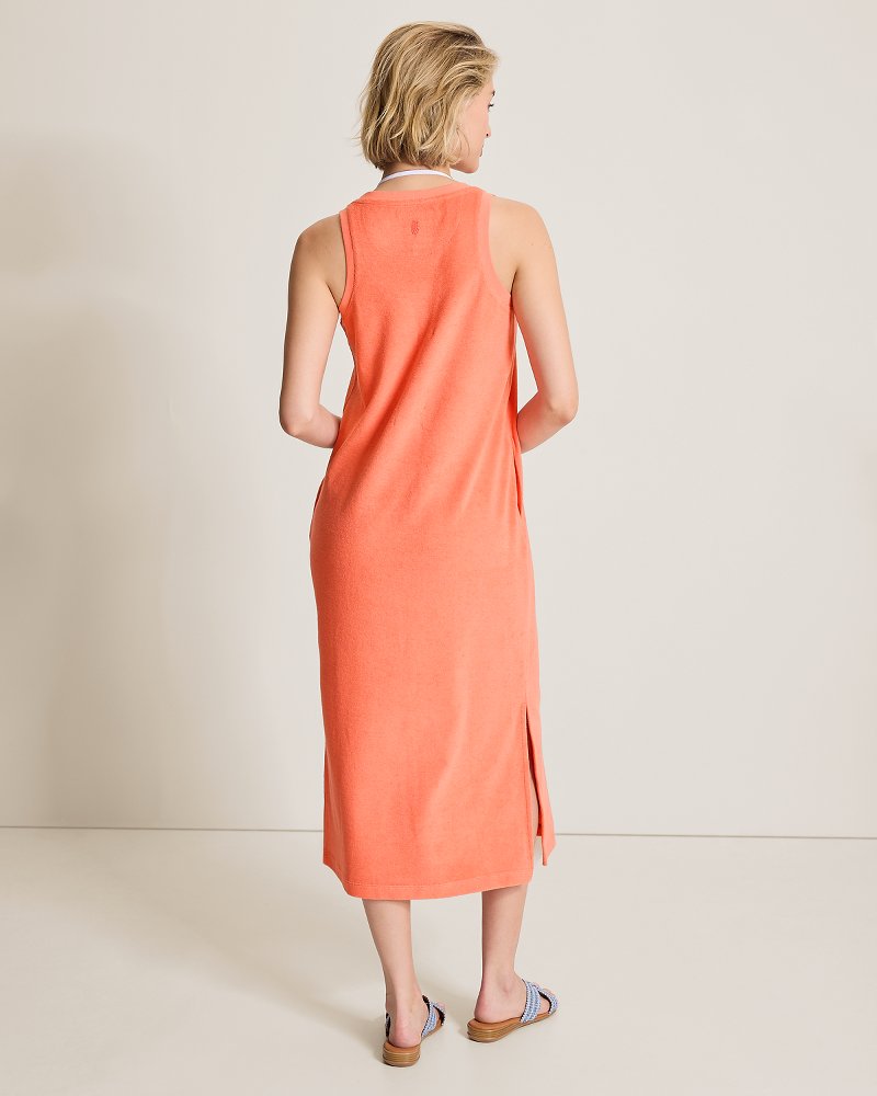 Suncoast Loop Terry Midi Dress - Ember Red