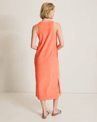 Suncoast Loop Terry Midi Dress - Ember Red