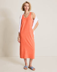 Suncoast Loop Terry Midi Dress - Ember Red