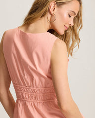 Voile Voyage Sleeveless Short Dress - Peach Blossom