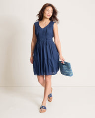 Voile Voyage Sleeveless Short Dress - Coastline