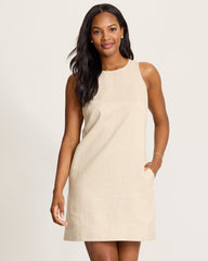 Two Palms Shimmer Linen Shift Dress - Natural Linen