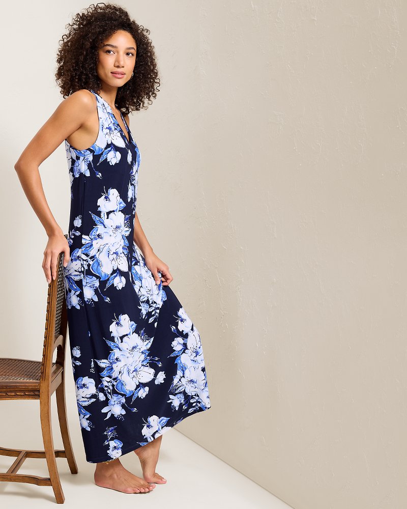 Carmela Floral Gardens Maxi Dress - Coastline