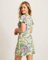 Darcy Norte Bloom Short-Sleeve Dress - Natural Mint
