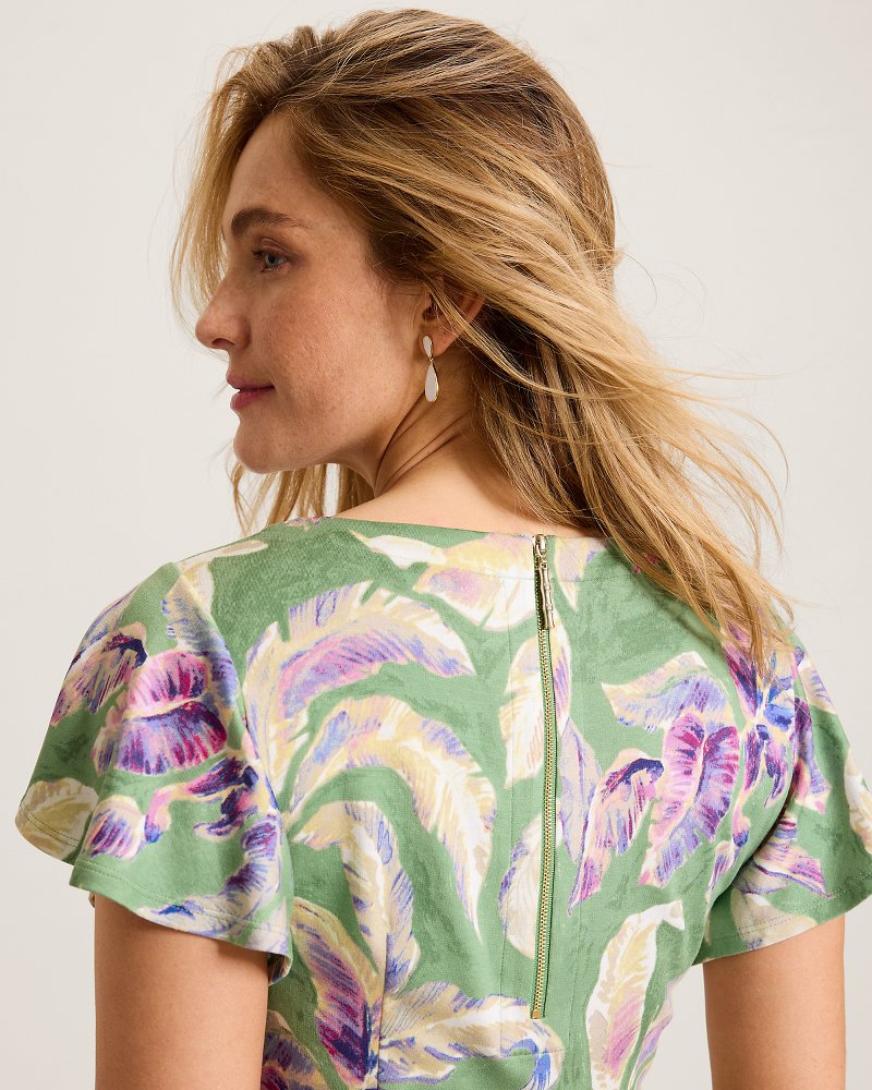 Darcy Norte Bloom Short-Sleeve Dress - Natural Mint