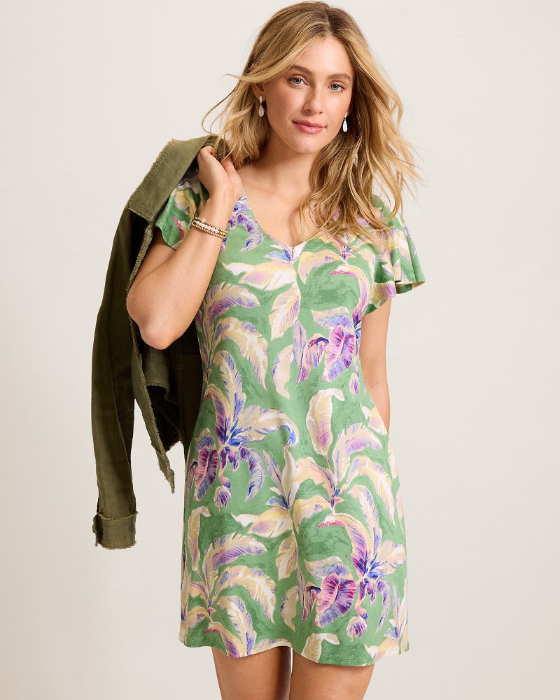 Darcy Norte Bloom Short-Sleeve Dress - Natural Mint