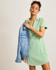 Marina Del Mar Short-Sleeve Dress - Granite Green