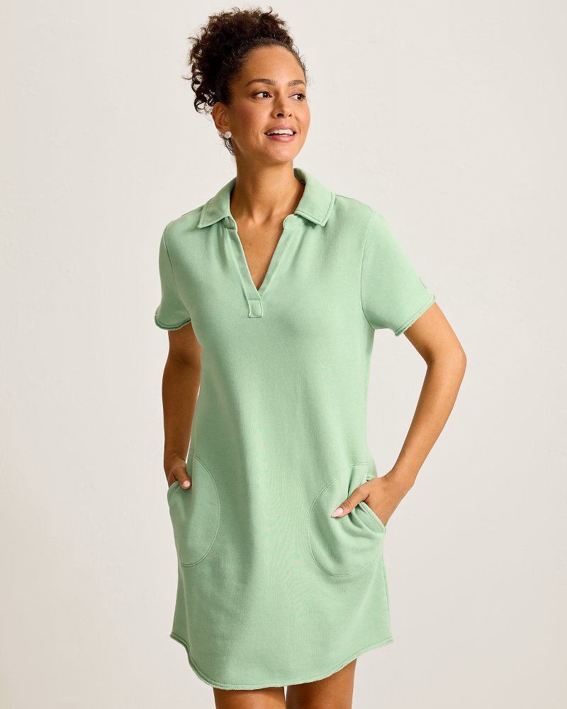 Marina Del Mar Short-Sleeve Dress - Granite Green