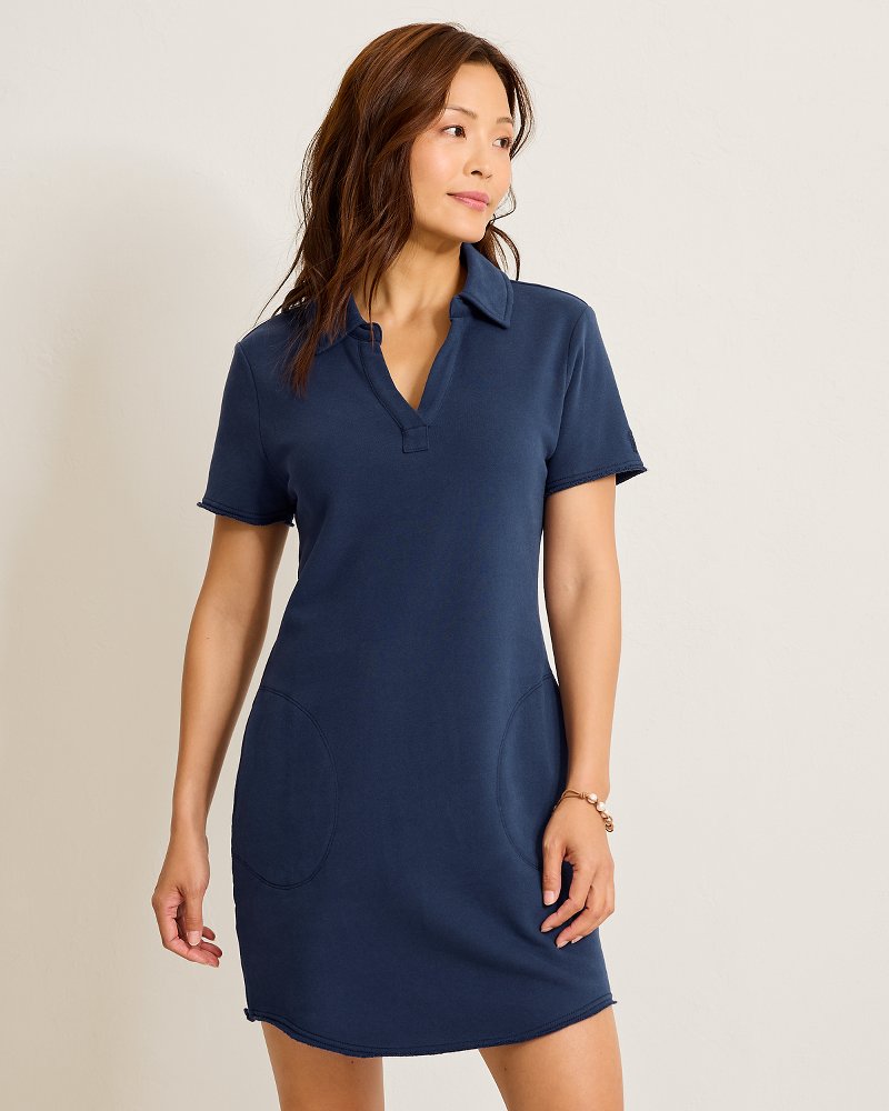 Marina Del Mar Short-Sleeve Dress - Coastline