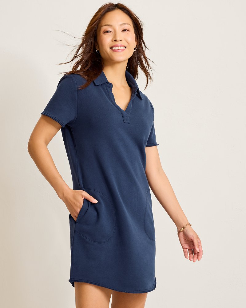 Marina Del Mar Short-Sleeve Dress - Coastline