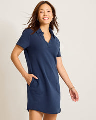Marina Del Mar Short-Sleeve Dress - Coastline