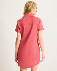 Marina Del Mar Short-Sleeve Dress - Wild Geranium