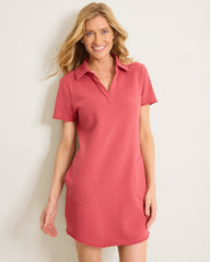 Marina Del Mar Short-Sleeve Dress - Wild Geranium