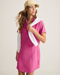 Marina Del Mar Short-Sleeve Dress - Very Berry