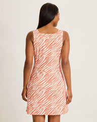 Abby Coastal Zebra IslandZone® Dress - Peach Gelato