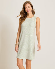 Palm Voyage Porto Fronds Sleeveless Dress - Extra Light Margarita
