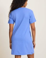 Islandscape Jersey Braided Trim Dress - Blue Cove