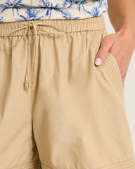 Cotton Poplin 5-Inch Shorts - Tanned