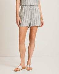Beach Breeze Dobby Linen-Blend Easy Shorts - Sea Clay