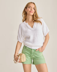Relaxed Jean Shorts - Grass