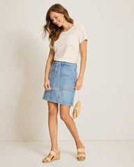 Denim Field Skirt - Porto Wash
