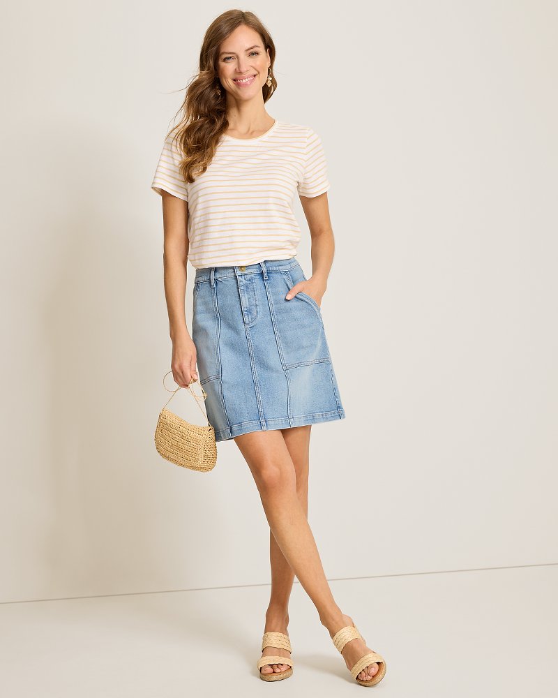 Denim Field Skirt - Porto Wash