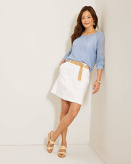 Ella Twill Field Skirt - Sugar Wash