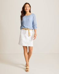 Ella Twill Field Skirt - Sugar Wash