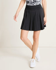 Alicia Pleated IslandZone Skort - Black