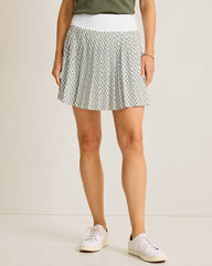 Alicia Puerto Palms Pleated IslandZone Skort - Plant