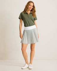 Alicia Puerto Palms Pleated IslandZone Skort - Plant