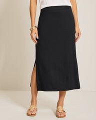 Darcy Drapey Midi Skirt - Black