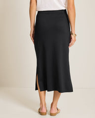 Darcy Drapey Midi Skirt - Black