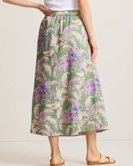 Norte Bloom Maxi Wrap Skirt - Natural Mint