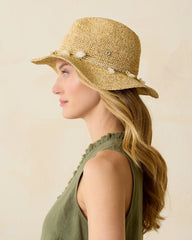 Taylor Straw Raffia Lux Hat - Natural/Gold/White