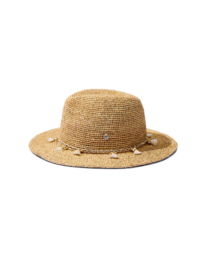 Taylor Straw Raffia Lux Hat - Natural/Gold/White
