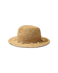 Taylor Straw Raffia Lux Hat - Natural/Gold/White