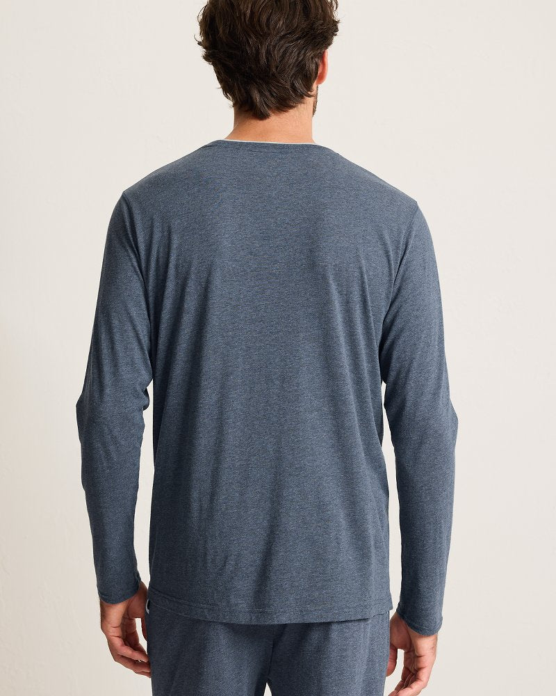 Jersey Long-Sleeve Crewneck T-Shirt - Heathered Blue