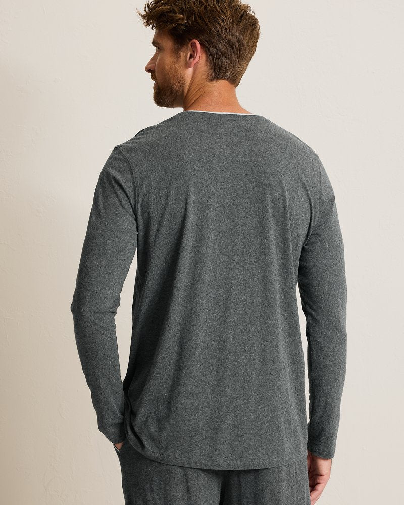 Jersey Long-Sleeve Crewneck T-Shirt - Heather Charcoal Grey