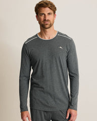 Jersey Long-Sleeve Crewneck T-Shirt - Heather Charcoal Grey