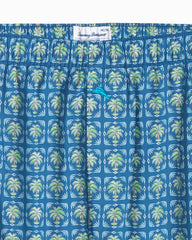 Woven Poplin Tropic Print Boxers - Denim