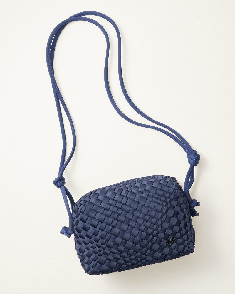Halton Woven Crossbody Bag - Navy