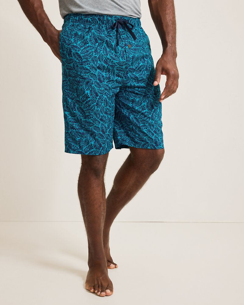 Big &amp; Tall Woven Tropical Print Pajama Shorts - Summer Night