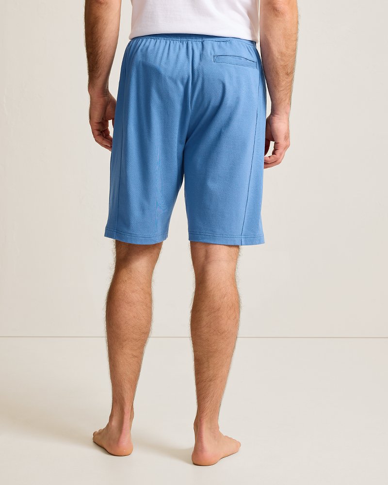 Big &amp; Tall Piqué Pajama Shorts - Heathered Blue