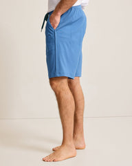 Piqué Pajama Shorts - Heathered Blue