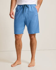 Piqué Pajama Shorts - Heathered Blue