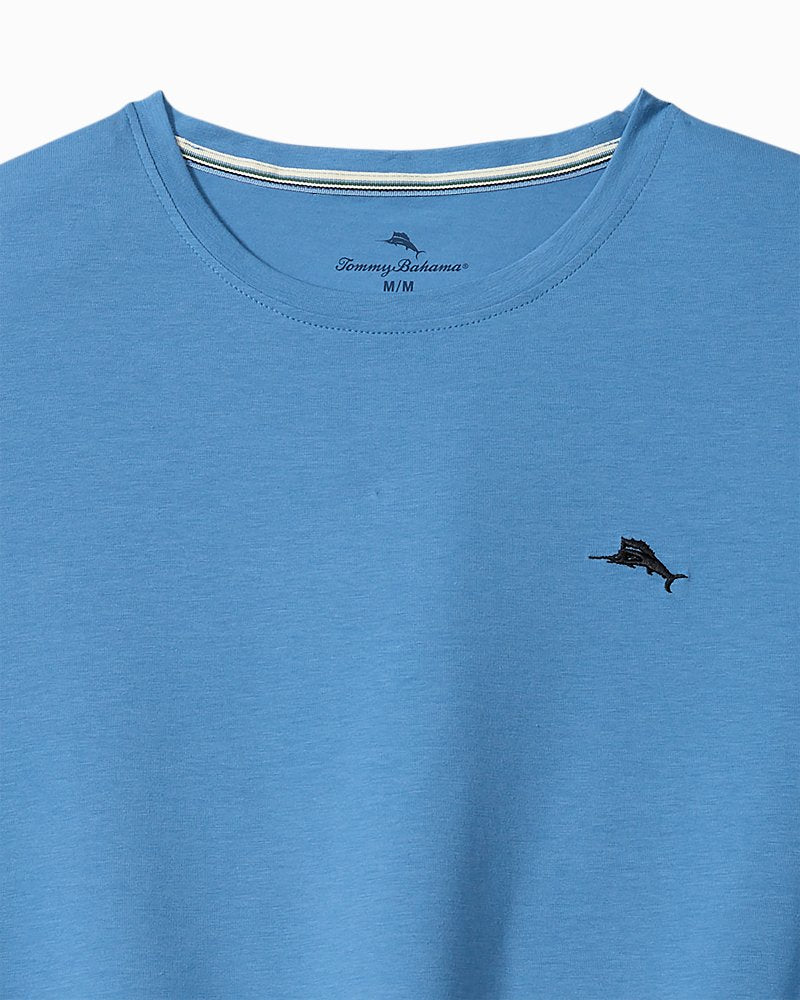Big &amp; Tall Solid Marlin Jersey Long-Sleeve T-Shirt - Med Blue