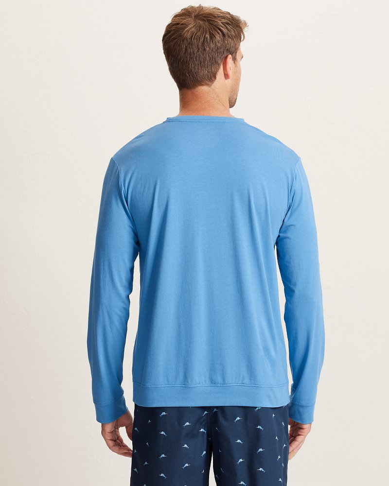 Solid Marlin Jersey Long-Sleeve T-Shirt - Med Blue