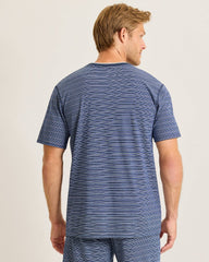 Jersey Short-Sleeve V-Neck T-Shirt - Stripe Blue